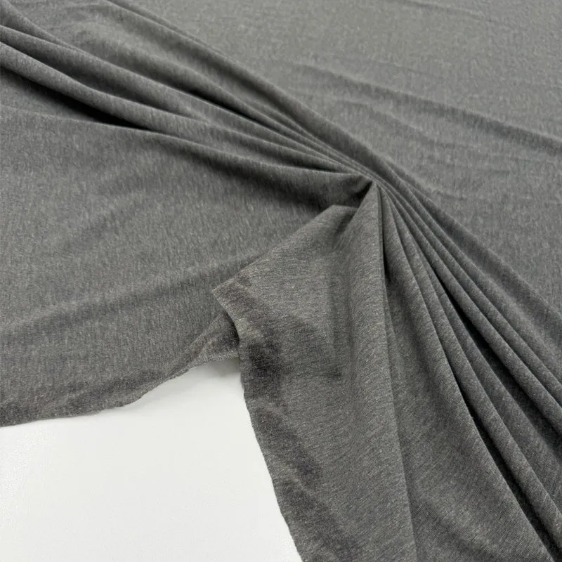 Tissu Maille Jersey, Coton - Gris Chiné, Alto