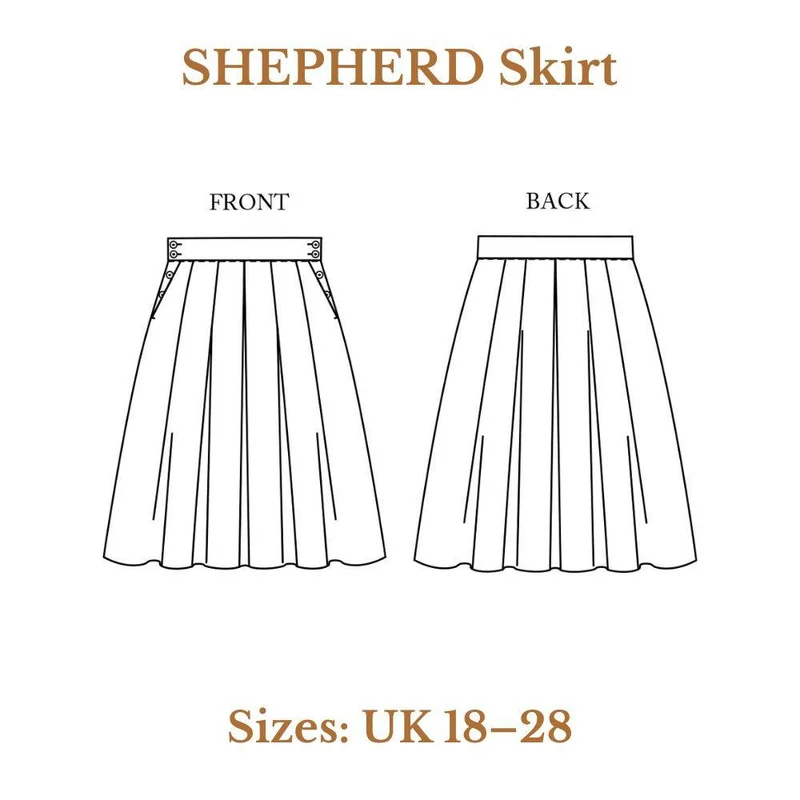 PATRON DE COUTURE PDF | Jupe SHEPHERD | Merchant & Mills | UK 18–28