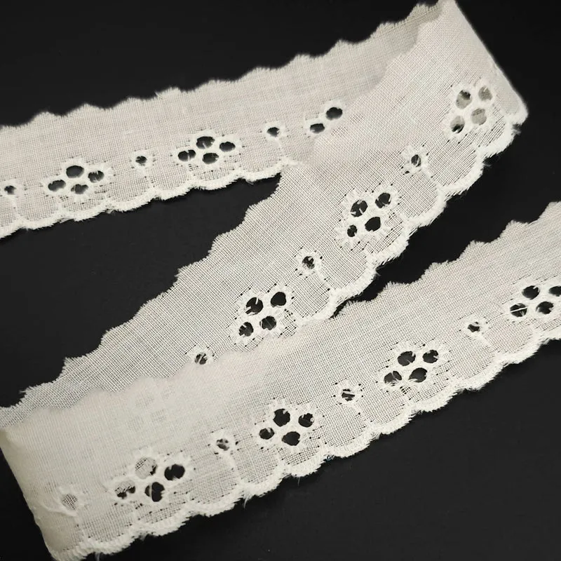 Galon décoratif de broderie anglaise | Ivoire | 25 mm - 1''