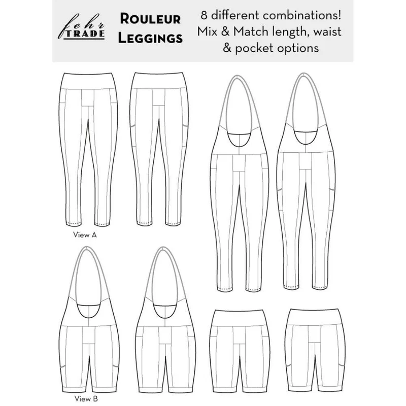 PATRON DE COUTURE PDF | Leggings Rouleur | Fehr Trade