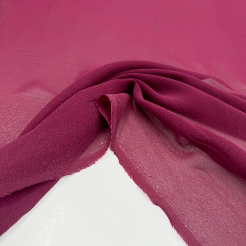 Tissu Crêpe Georgette, Soie - Rubino