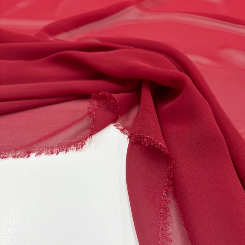 Tissu Crêpe Georgette, Soie - Rubino