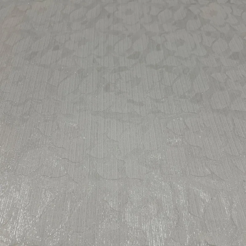Tissu Maille Dentelle Tulle Extensible - Dévoré Métallisé, Cigno
