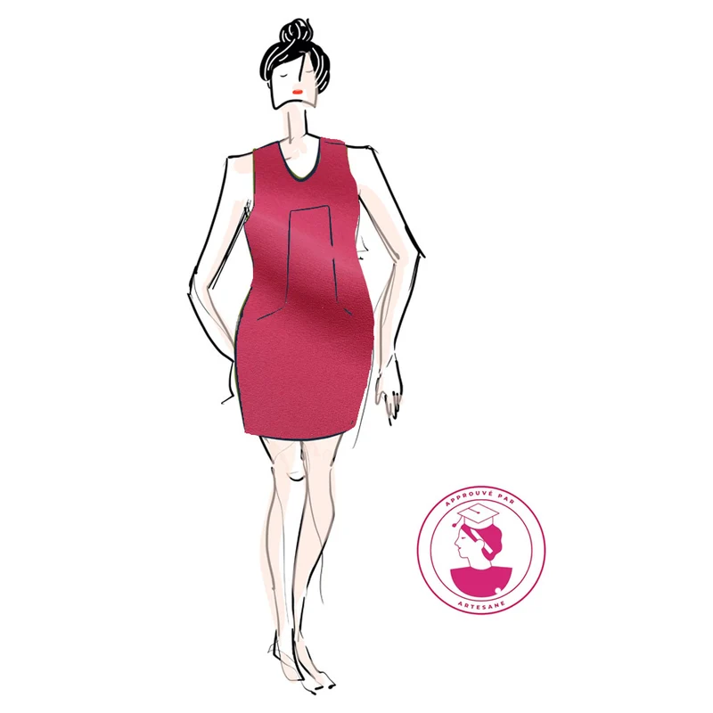 Kit Couture CAP Flou, Crêpe - Mars, Robe Catalina