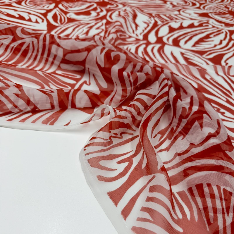 Tissu Mousseline Crinkle, Soie - Antonella