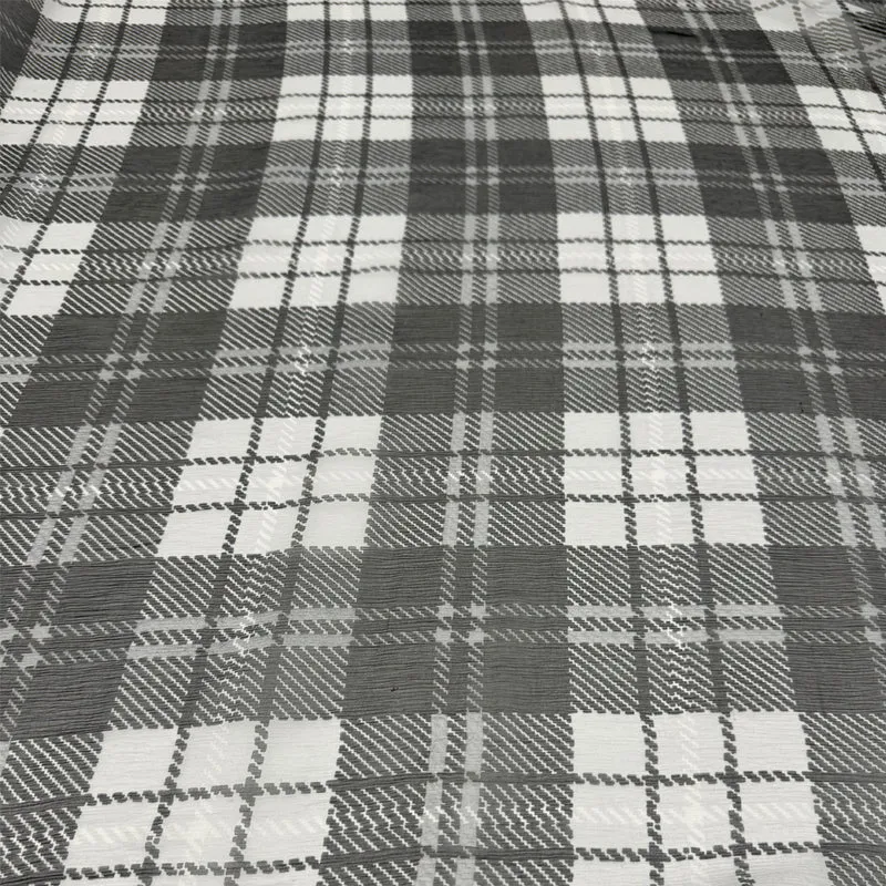 Tissu Mousseline Crinkle, Soie Albo