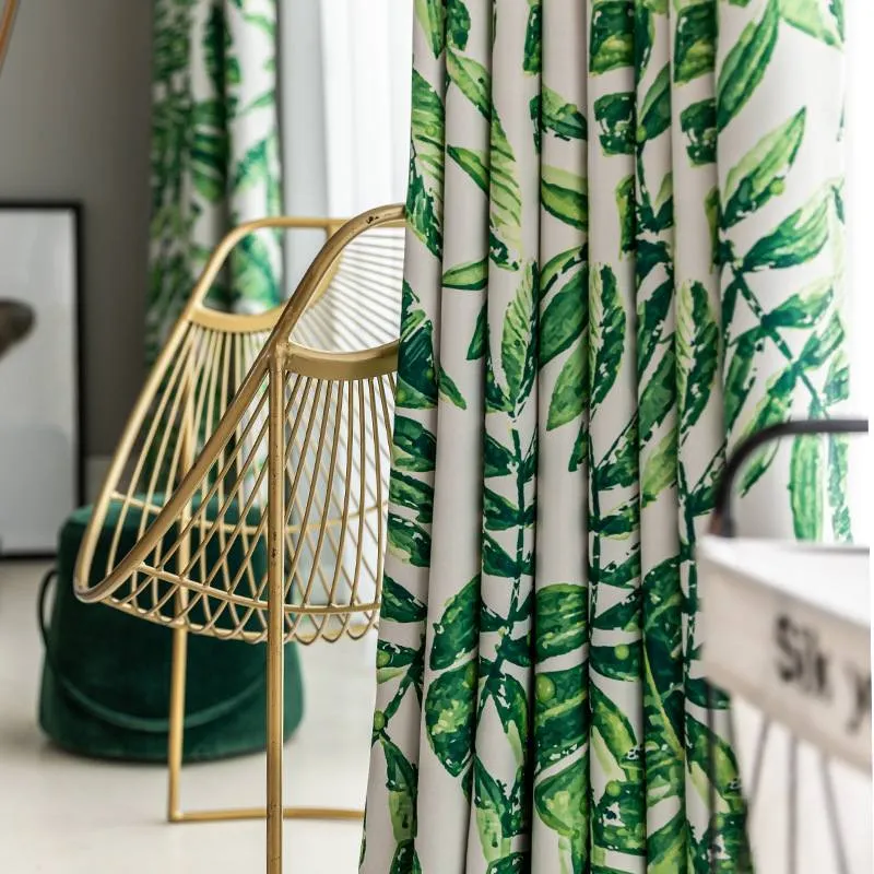 Rideau à œillets Occultant Jungle 140x240cm Vert