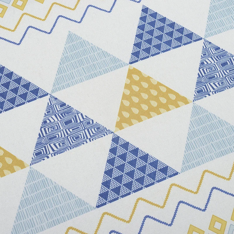 Rideau Tamisant Scandinave Bleu et Jaune 140 x 260 cm