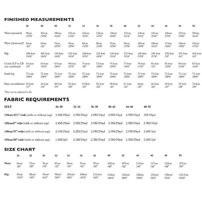 PATRON DE COUTURE PDF | Pantalon Wednesday | Merchant & Mills | UNISEXE