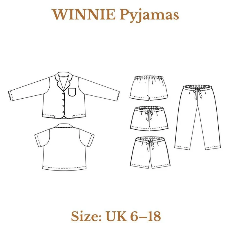 PATRON DE COUTURE PDF | Pyjama WINNIE | Merchant & Mills | UK 6–18