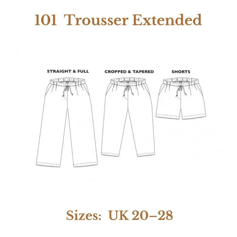 PATRON DE COUTURE PDF | Pantalon 101 Extended | Merchant & Mills | UK 20–28
