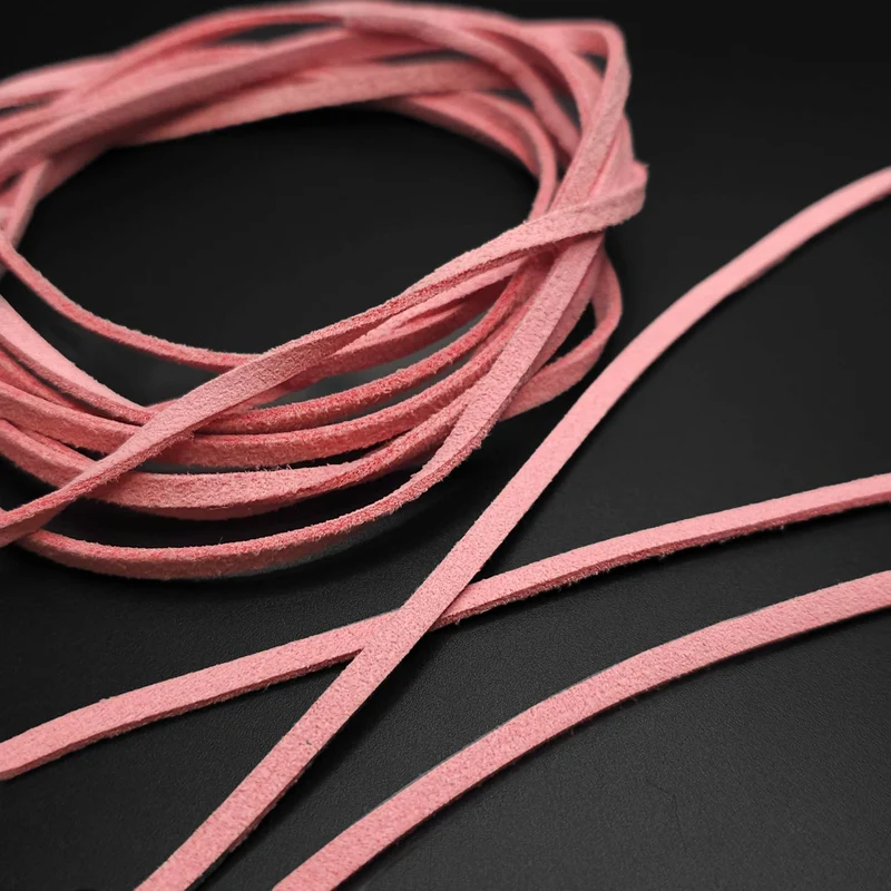Cordon en suédine | 3 mm | Rose