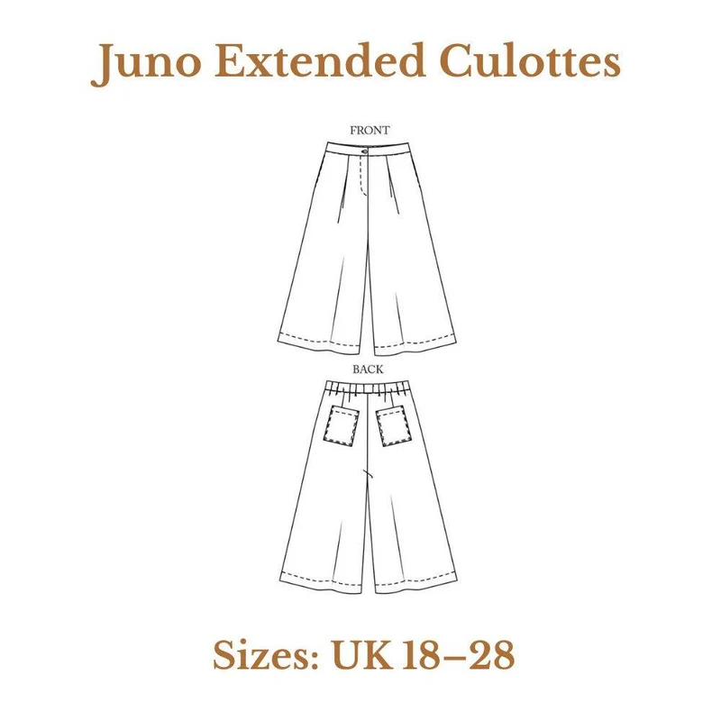 PATRON DE COUTURE PDF | Juno Extended Culottes | Merchant & Mills | UK 18–28