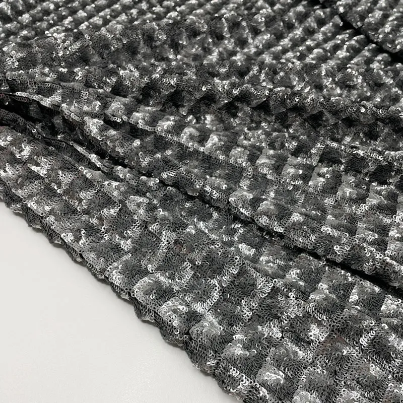 Tissu Tulle Brodé, Paillettes - Lady