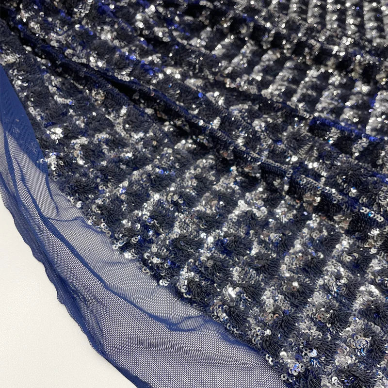 Tissu Tulle Brodé, Paillettes - Lady