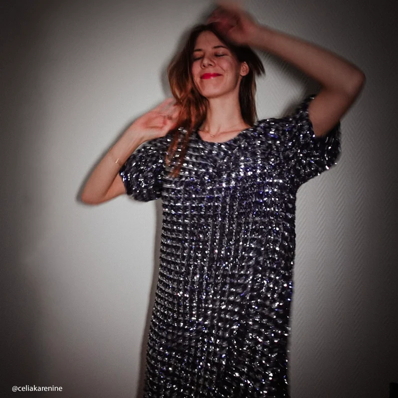 Tissu Tulle Brodé, Paillettes - Lady
