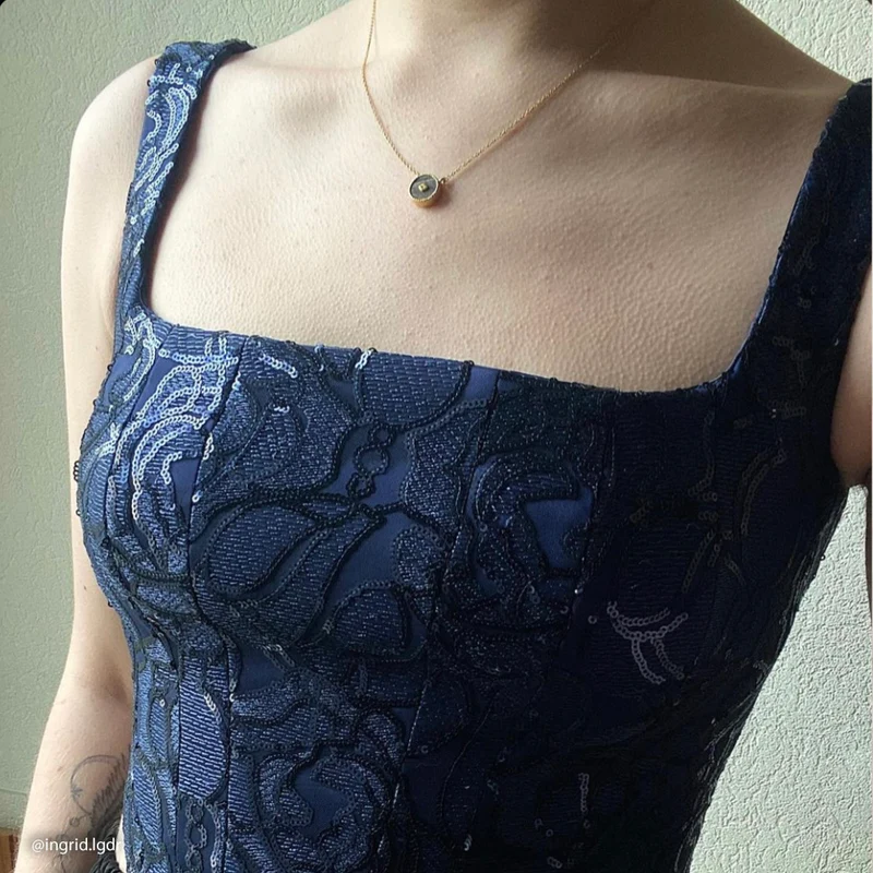 Tissu Dentelle Tulle Brodé, Paillettes - Isabella