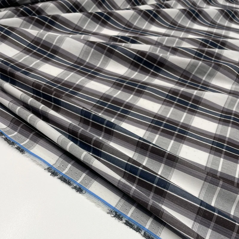 Tissu Popeline, Coton - Quadri