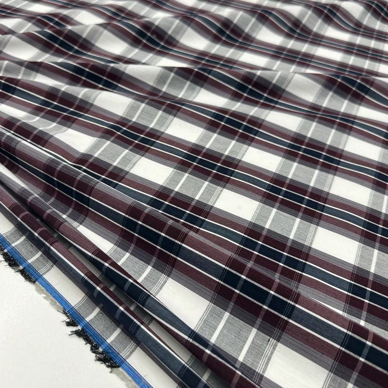 Tissu Popeline, Coton - Quadri