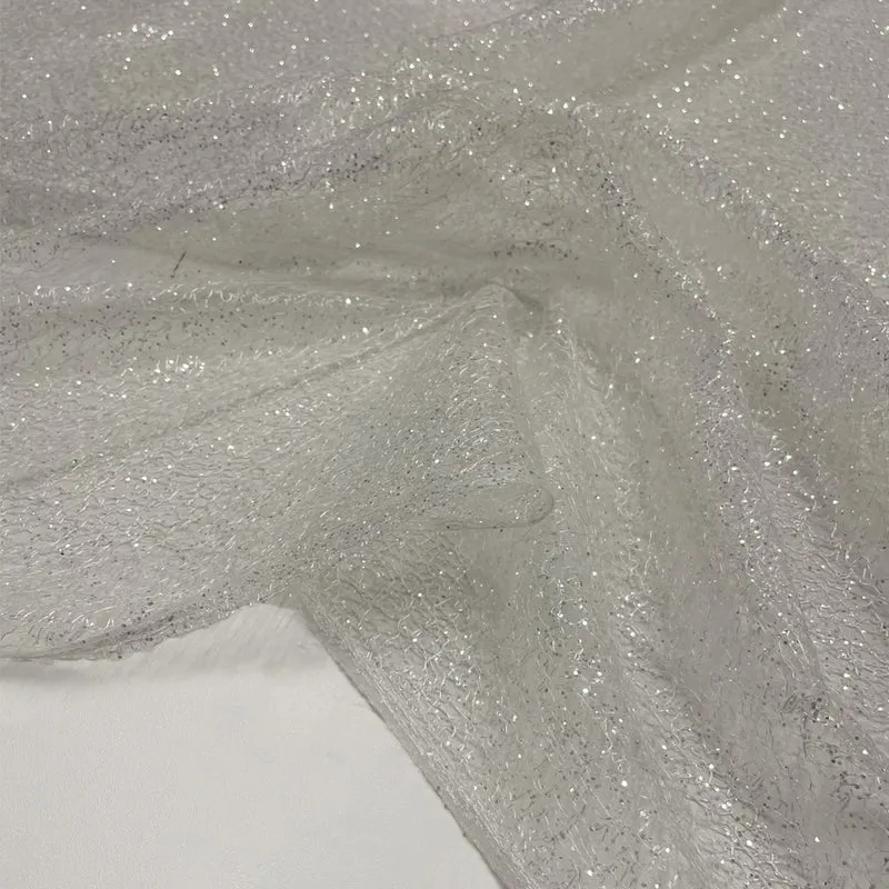 Tissu tulle micacé - Argent, Regio