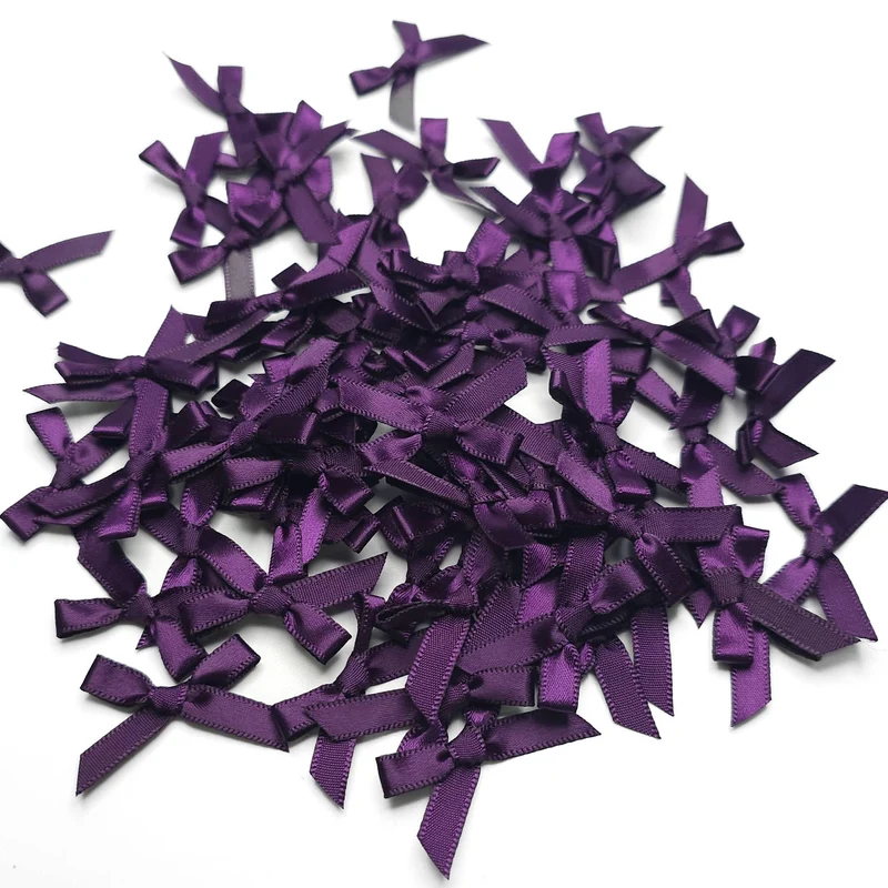 Mini nœuds en ruban satin | Décorations pour couture | Paquets de 10
