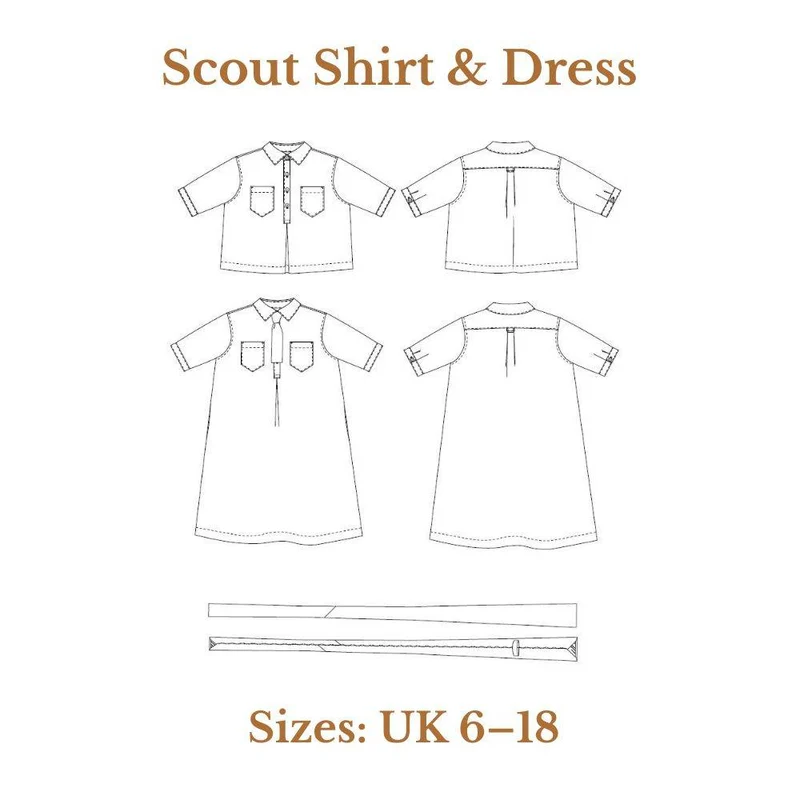 PATRON DE COUTURE PDF | Chemise et robe Scout | Merchant & Mills | UK 6–18