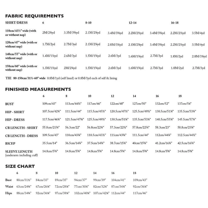 PATRON DE COUTURE PDF | Chemise et robe Scout | Merchant & Mills | UK 6–18