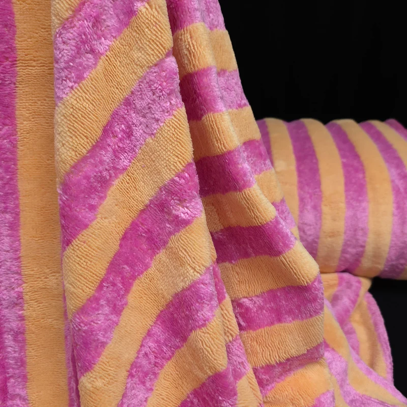 Tissu éponge de bambou de qualité supérieure | Rayures | Certifié OEKO-TEX®