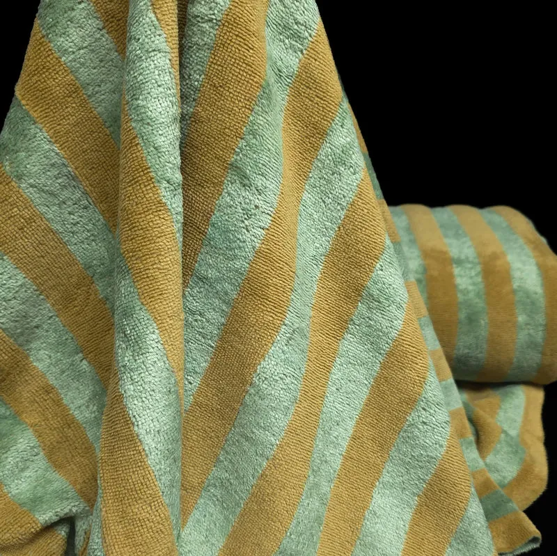 Tissu éponge de bambou de qualité supérieure | Rayures | Certifié OEKO-TEX®