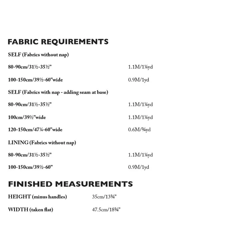 PATRON DE COUTURE PDF | Sac The Sturdy Tote | Merchant & Mills