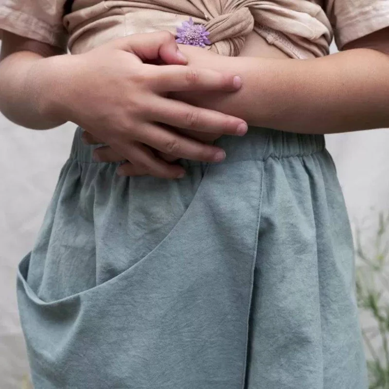 PATRON DE COUTURE PDF | Pantalon portefeuille Pleat (Enfant) | Ready to Sew | TRILINGUE (FR / EN / ES)