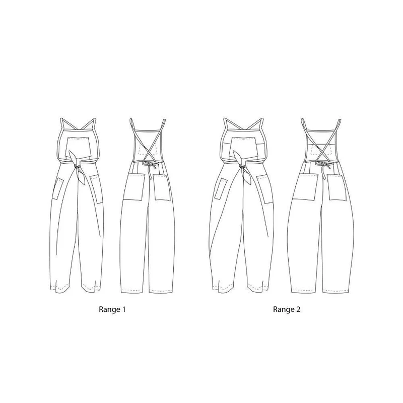 PATRON DE COUTURE PDF | Salopette-tablier Pincha | Ready to Sew | BILINGUE (FR / EN)