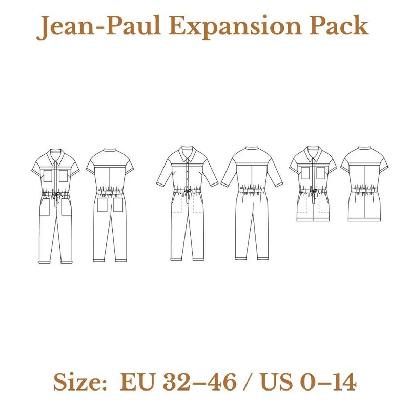 PATRON DE COUTURE PDF | Pack d'extension Jean-Paul | Ready to Sew | TRILINGUE (FR / EN / ES)