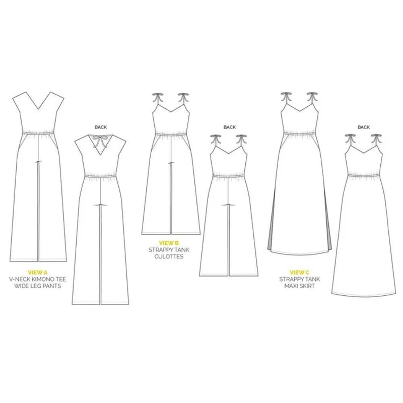 PATRON DE COUTURE PDF | Combinaison & Robe Maxi Sallie | Closet Core | BILINGUE (FR / EN)
