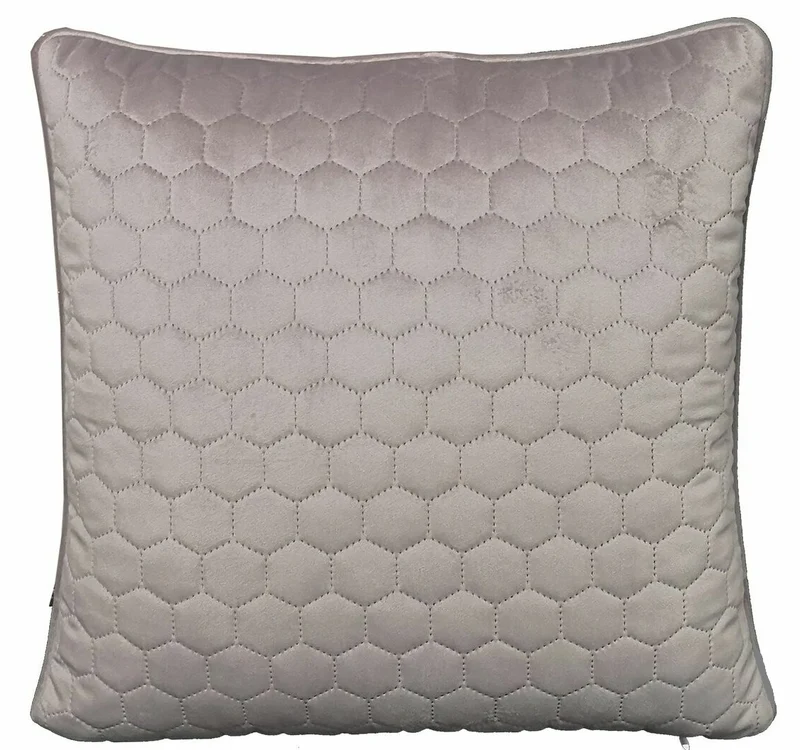Luxury Grey Quilted Honeycomb Pillowcase 40x40cm+ Zippered