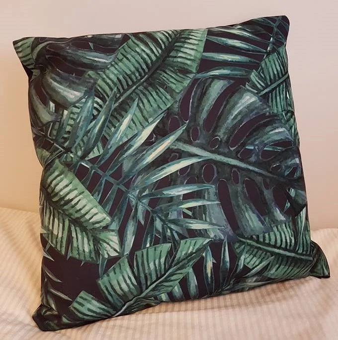 Tropical Palm Leafs Decorative Cushion 45x45cm+