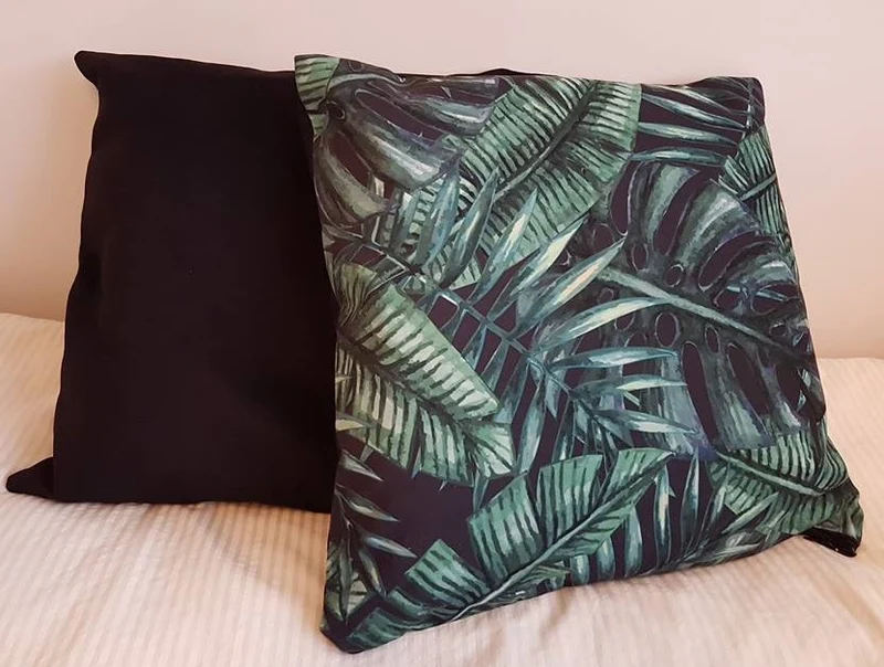 Tropical Palm Leafs Decorative Cushion 45x45cm+