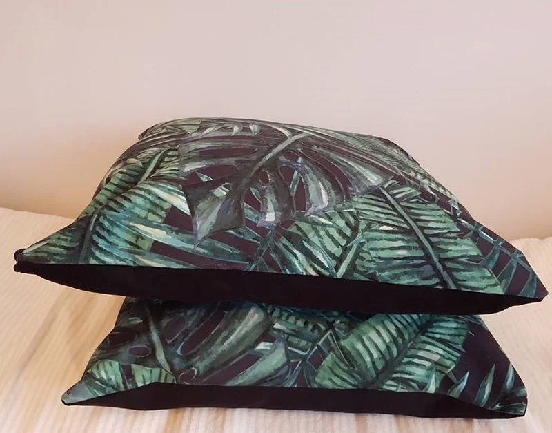 Tropical Palm Leafs Decorative Cushion 45x45cm+