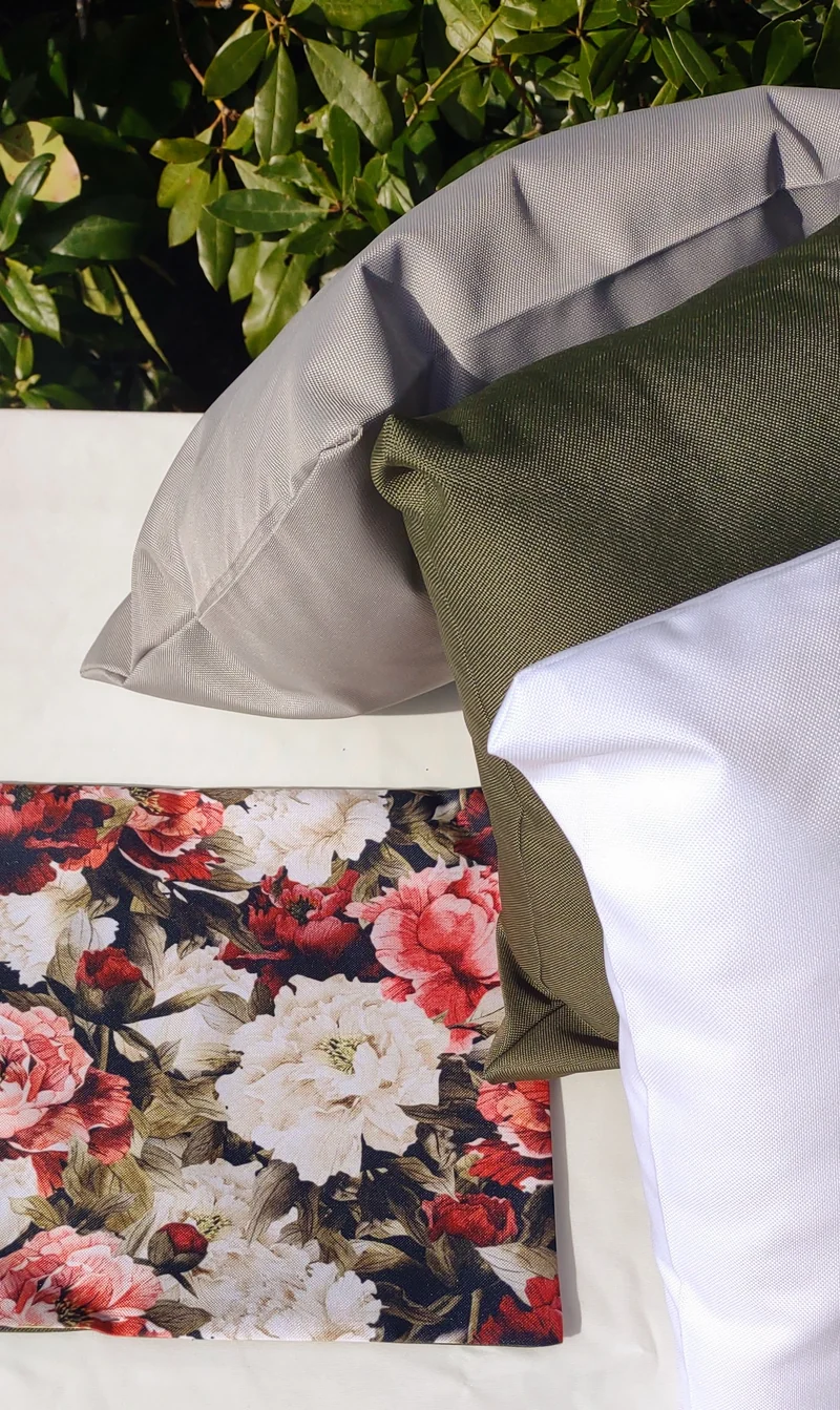 Peony Garden Table Set – Tablecloth, 2 Cushion Covers, Bunting and Place mats | Perfect for Garden Parties, Weddings & Kids' Events