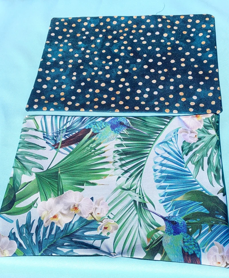 Blue Hummingbirds Garden Table Set – Tablecloth, 2 Cushion Covers, Bunting and Place mats | Perfect for Garden Parties, Weddings & Kids' Events