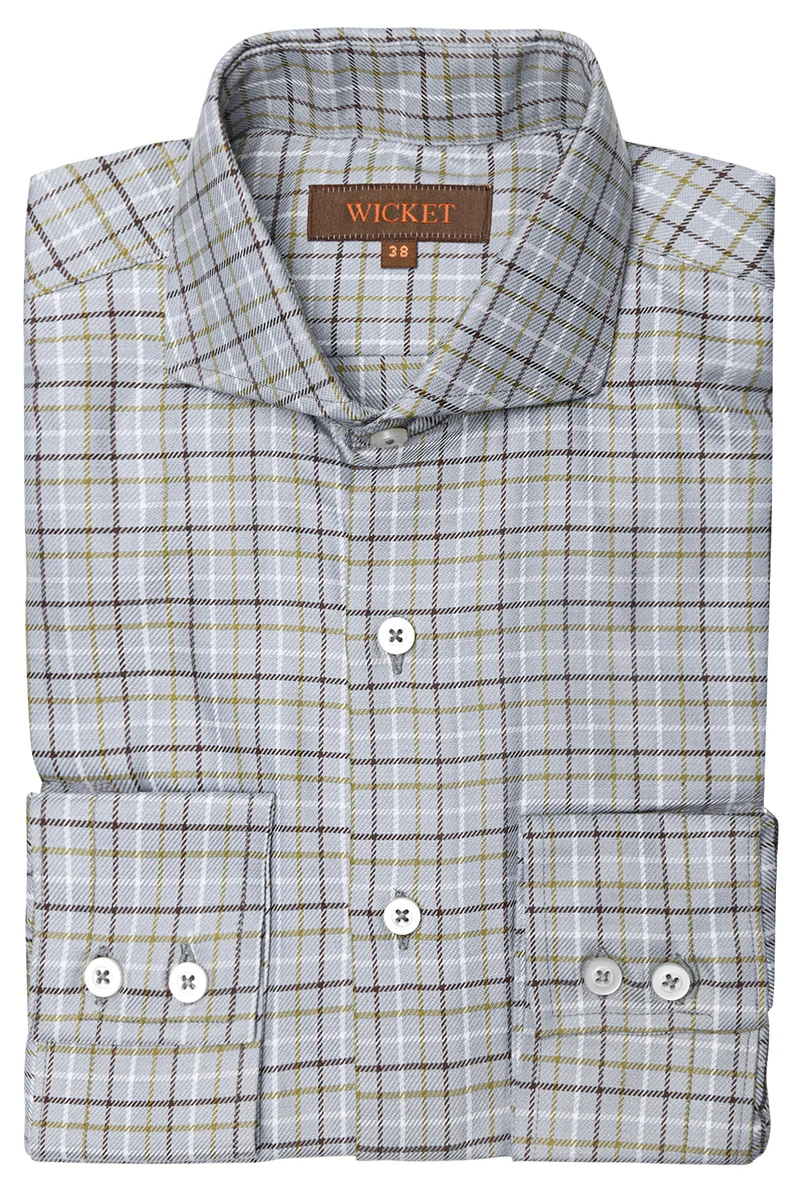 La Flanelle de Coton à Tartan Grise