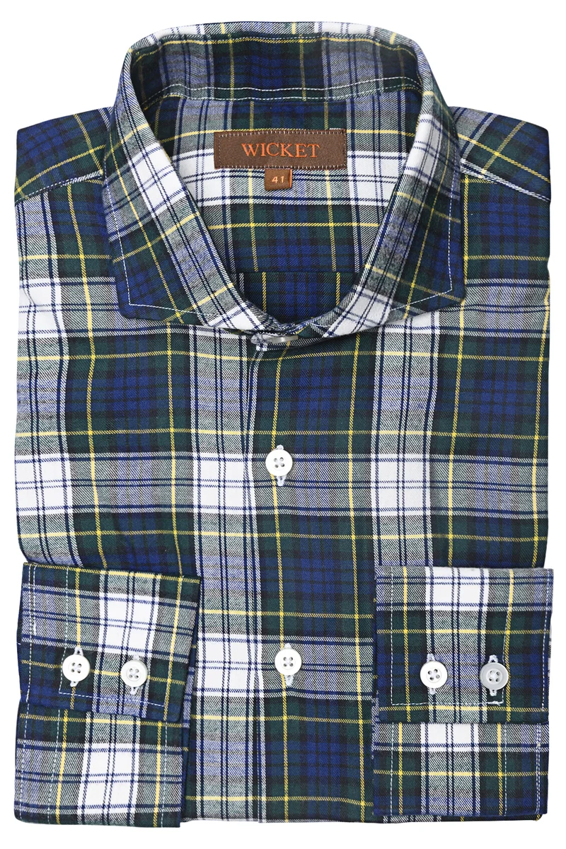 La Flanelle de Coton à Tartan Bleu