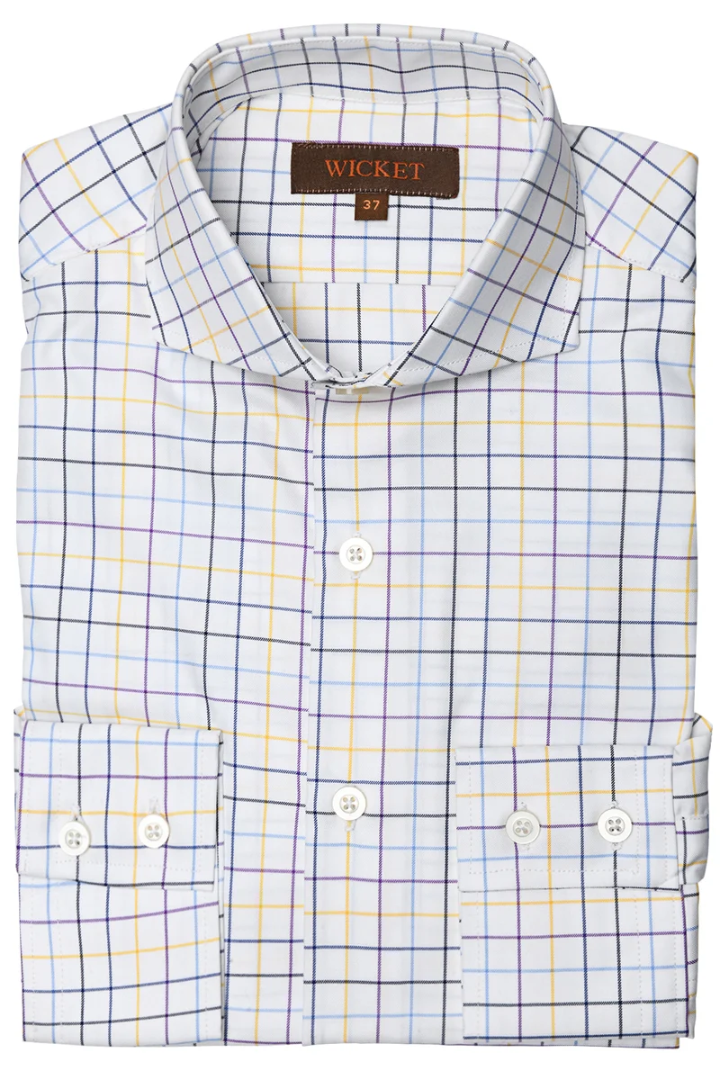 La Twill de Coton à Carreaux Jaune & Bleu