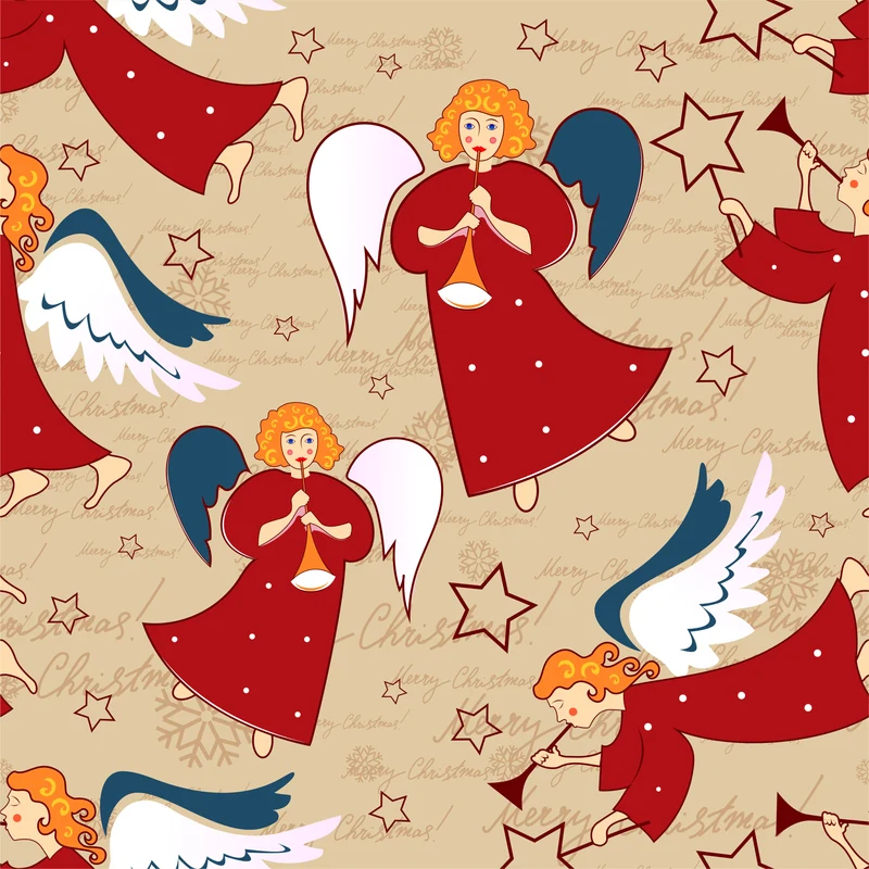 Christmas Angels Panama Cotton