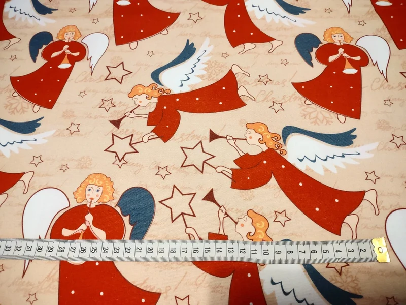 Christmas Angels Panama Cotton