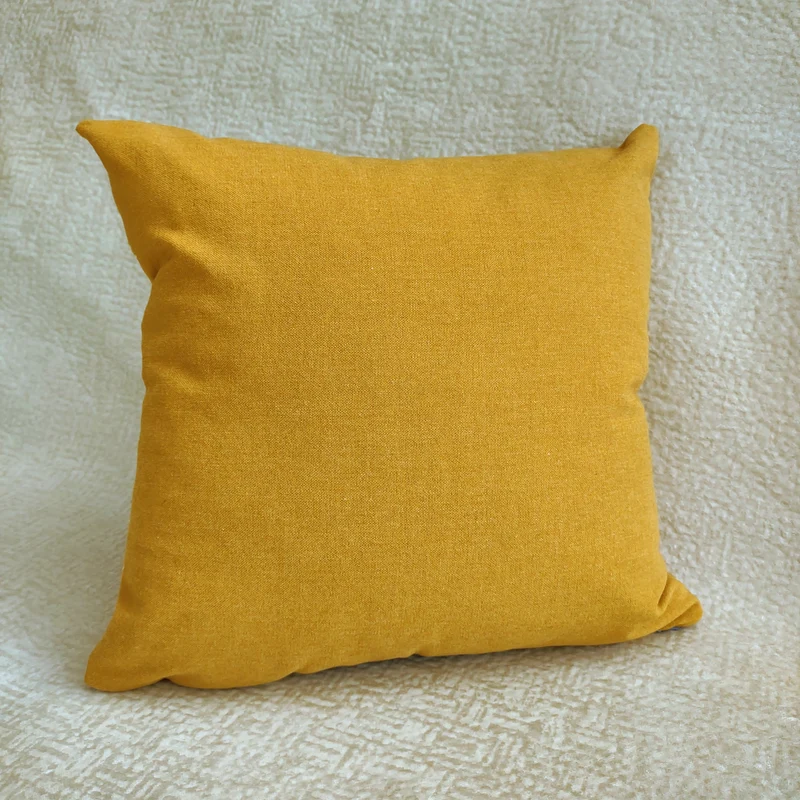 Yellow Flowers Velvet Cushion Cover 45x45cm+