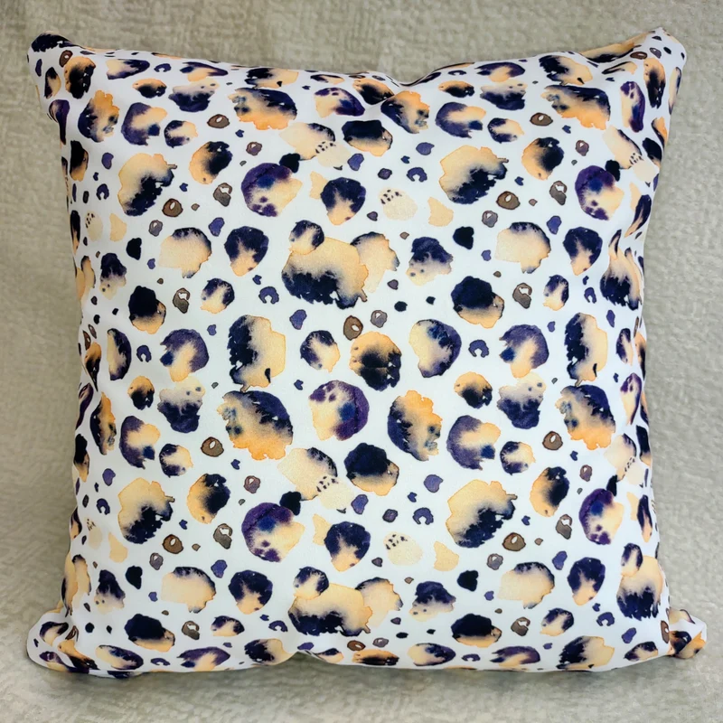 White Leopard Velvet Pillow Cover 40x40cm+ Zippered