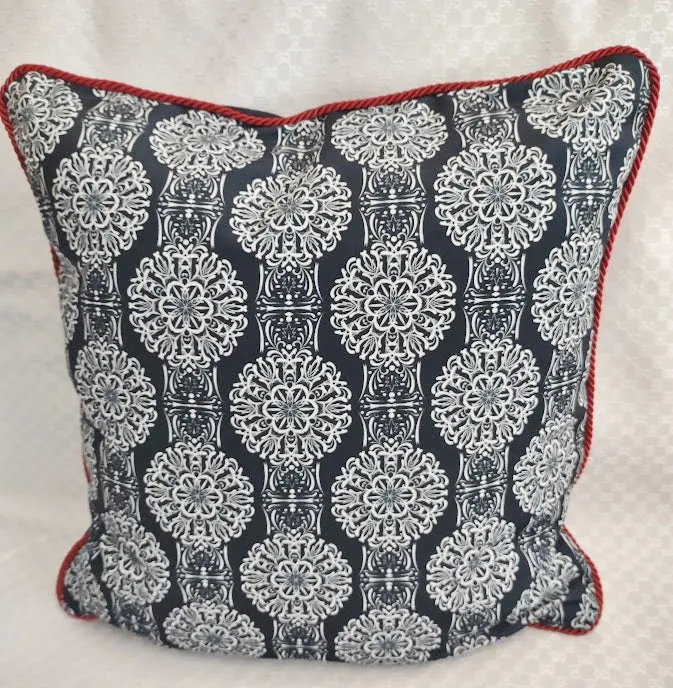 Black and White Set of Two Cushions