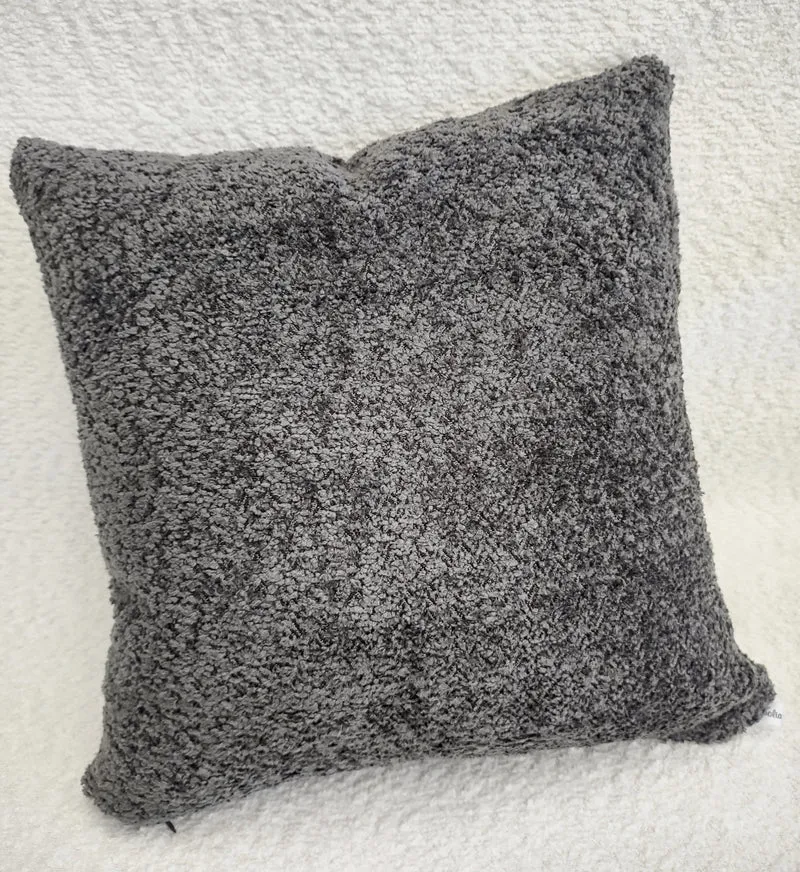 Graphite Boucle Recycled Pillowcase