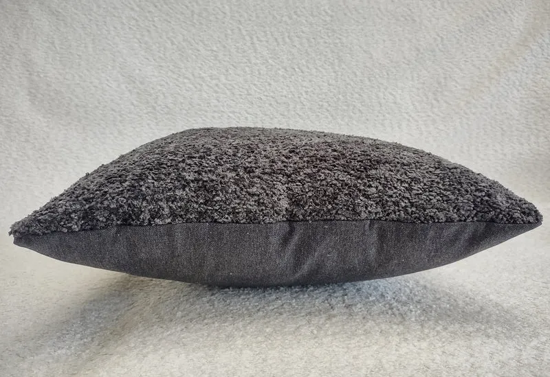 Graphite Boucle Recycled Pillowcase